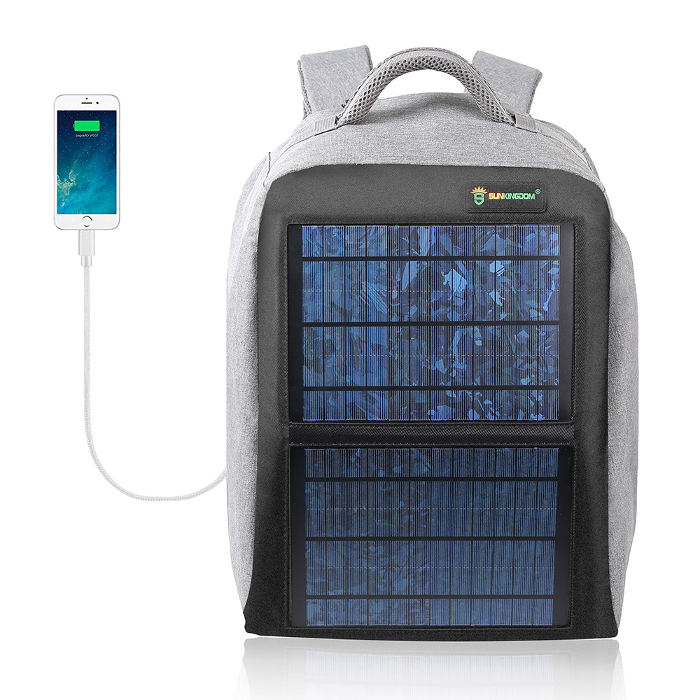  Portable 12w solar backpack with solar panel 