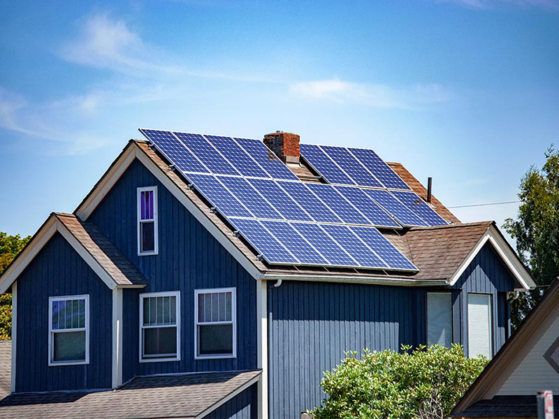 Housing solar panel installation case