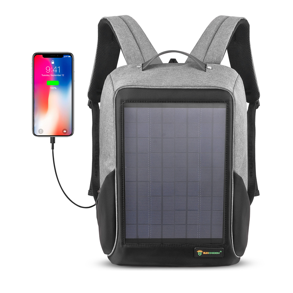 Mochila solar portátil con panel solar